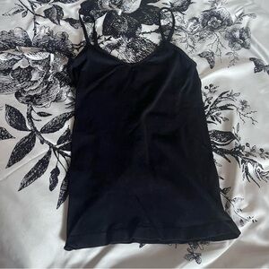 Black fitted tank top